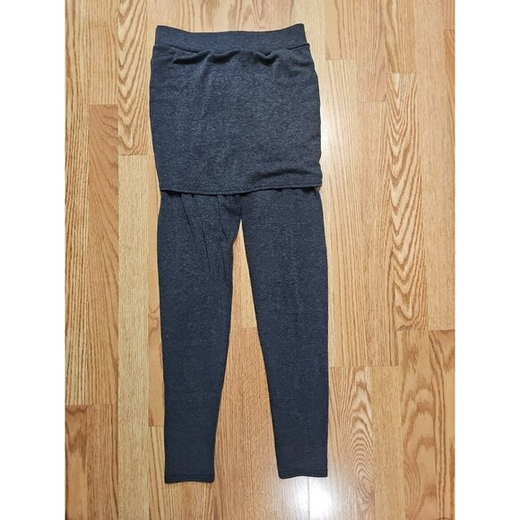 Skirted Leggings Women's Small Gray Elastic Waist Stretch Golf Tennis Pickleball - Picture 1 of 3